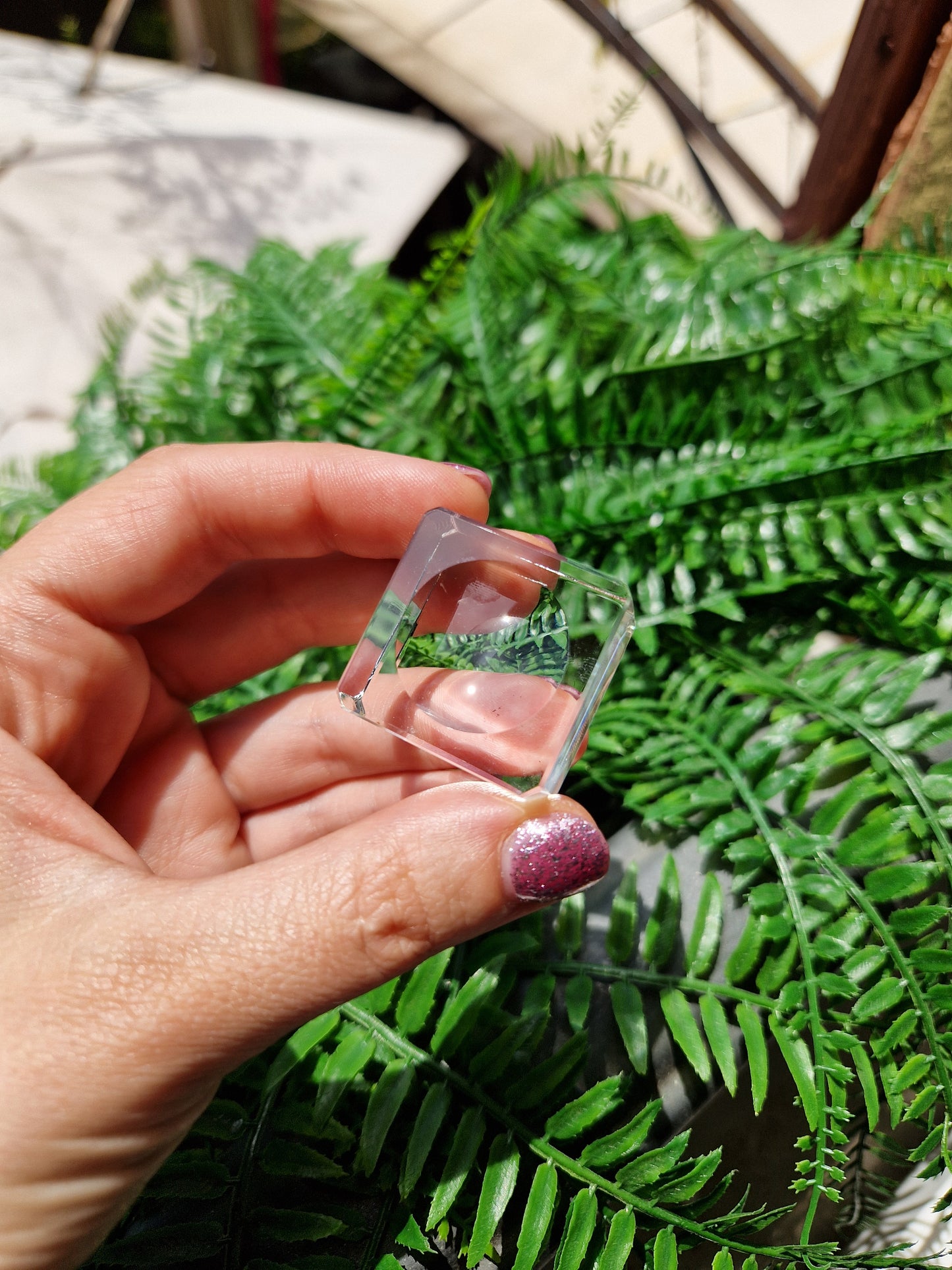 Portasfera supporto per sfera in plexiglass - vetro quadrato