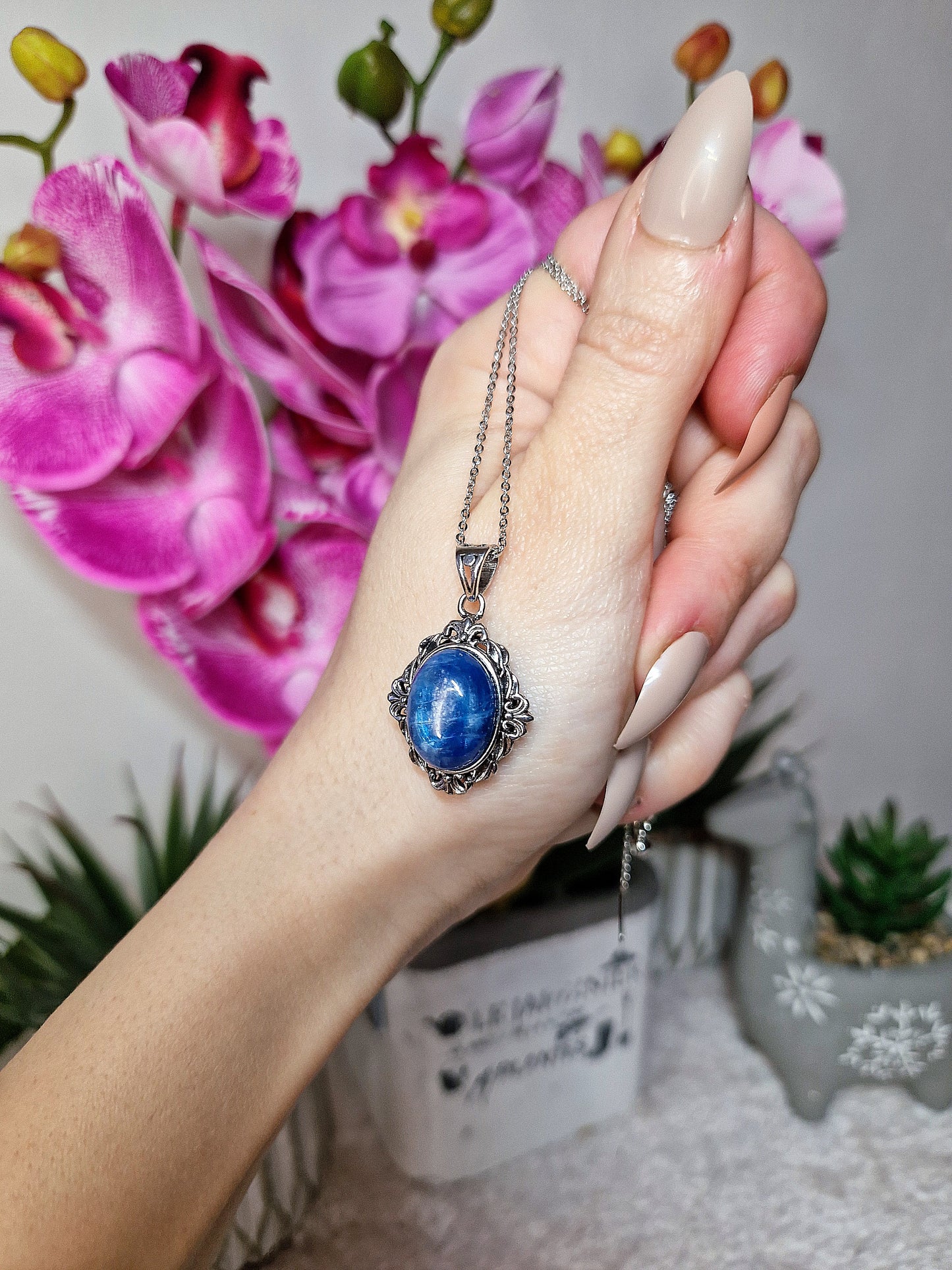 Ciondolo con CIANITE BLU