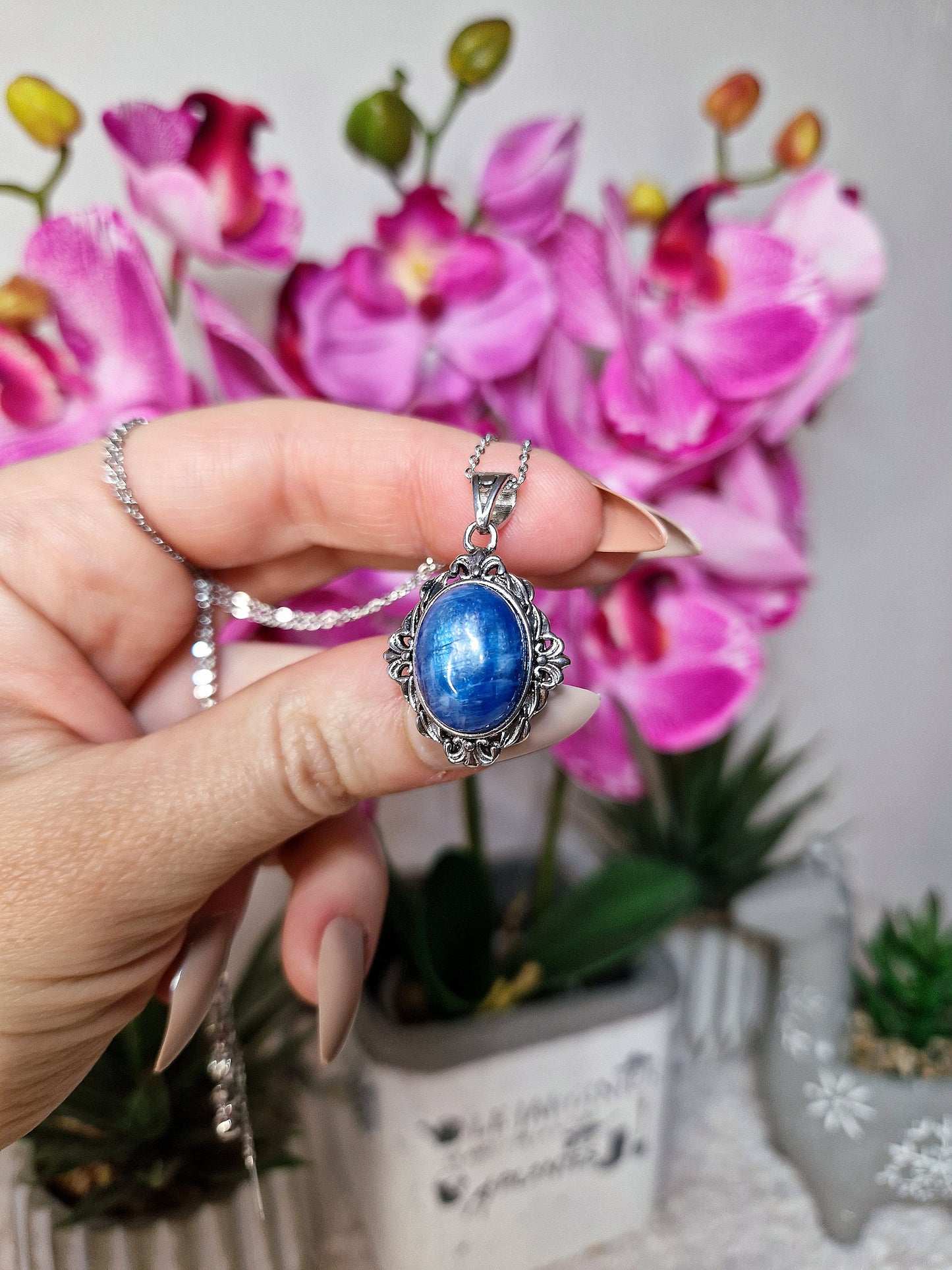 Ciondolo con CIANITE BLU