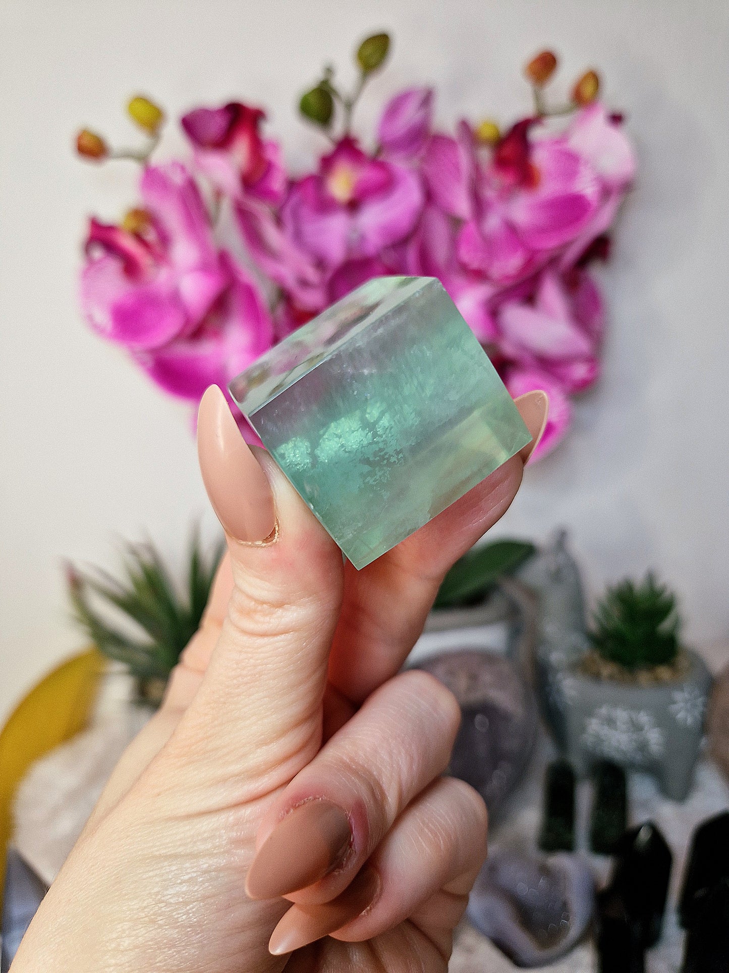 Cubo di FLUORITE VERDE - n 2