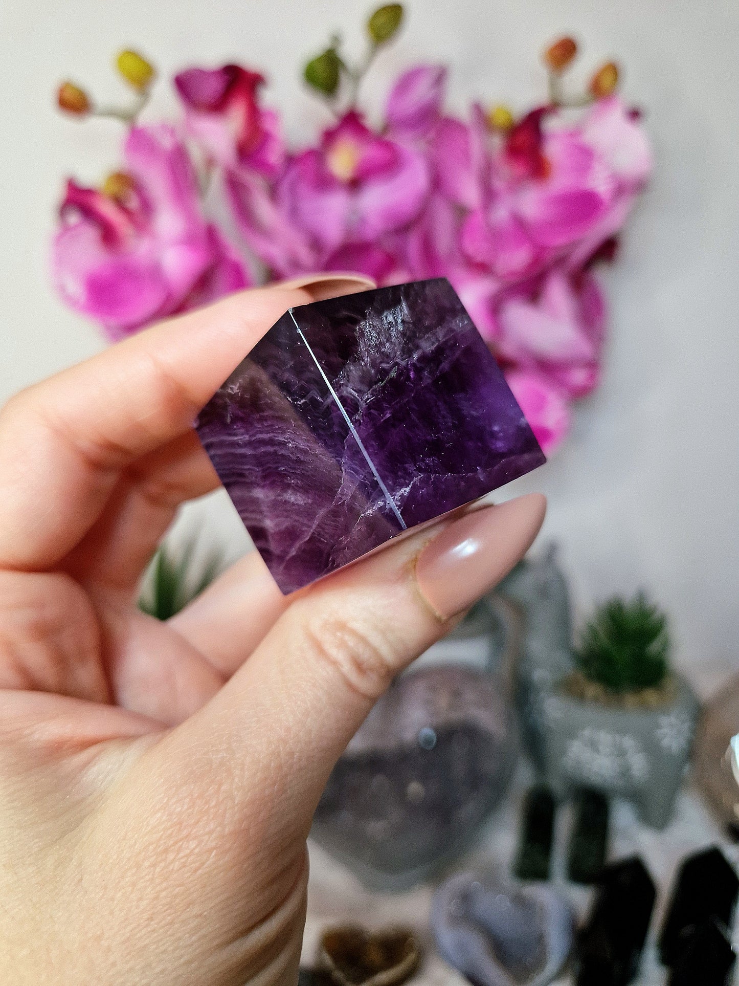 Cubo di FLUORITE VIOLA - n 3