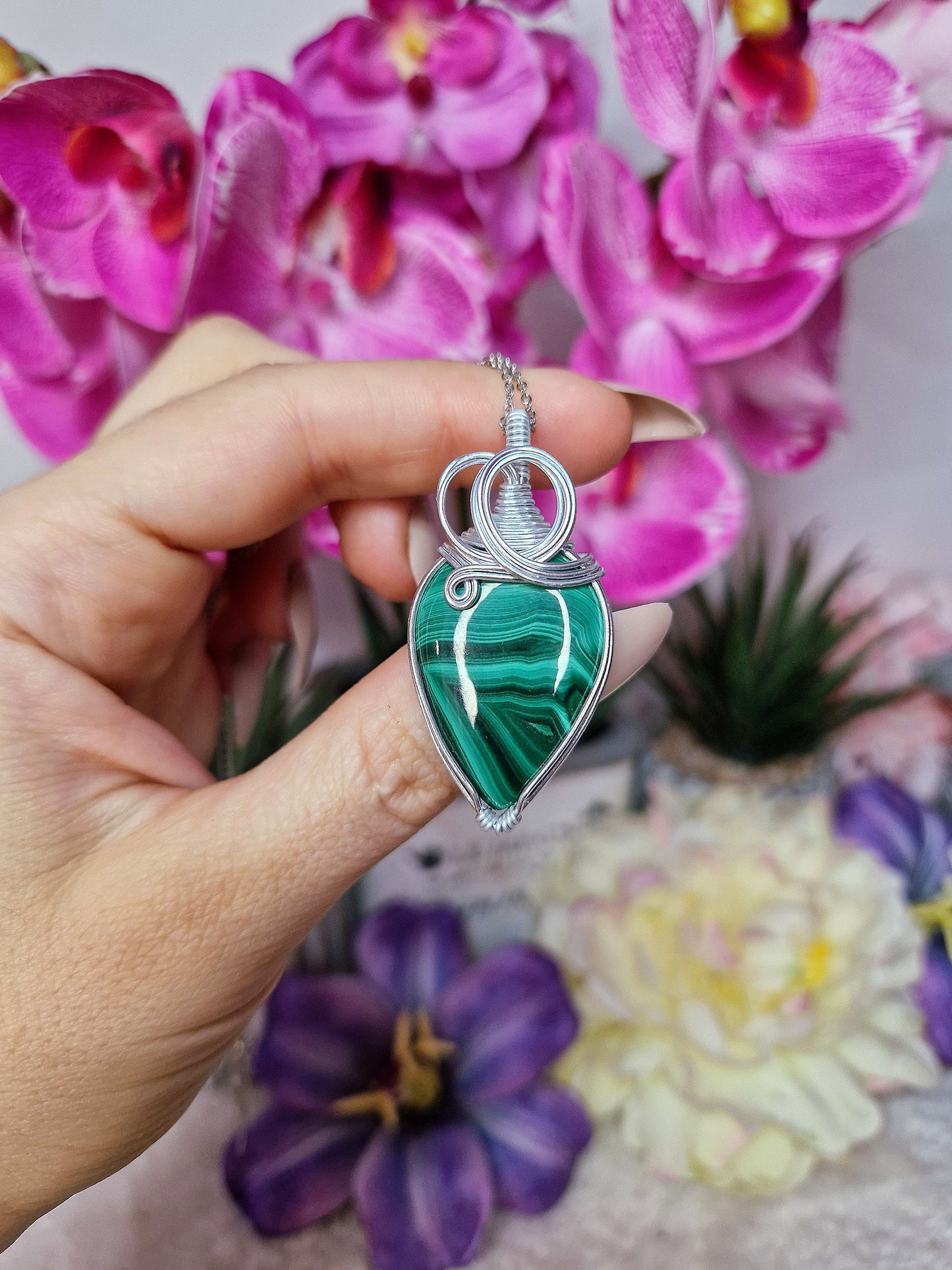 Ciondolo con MALACHITE