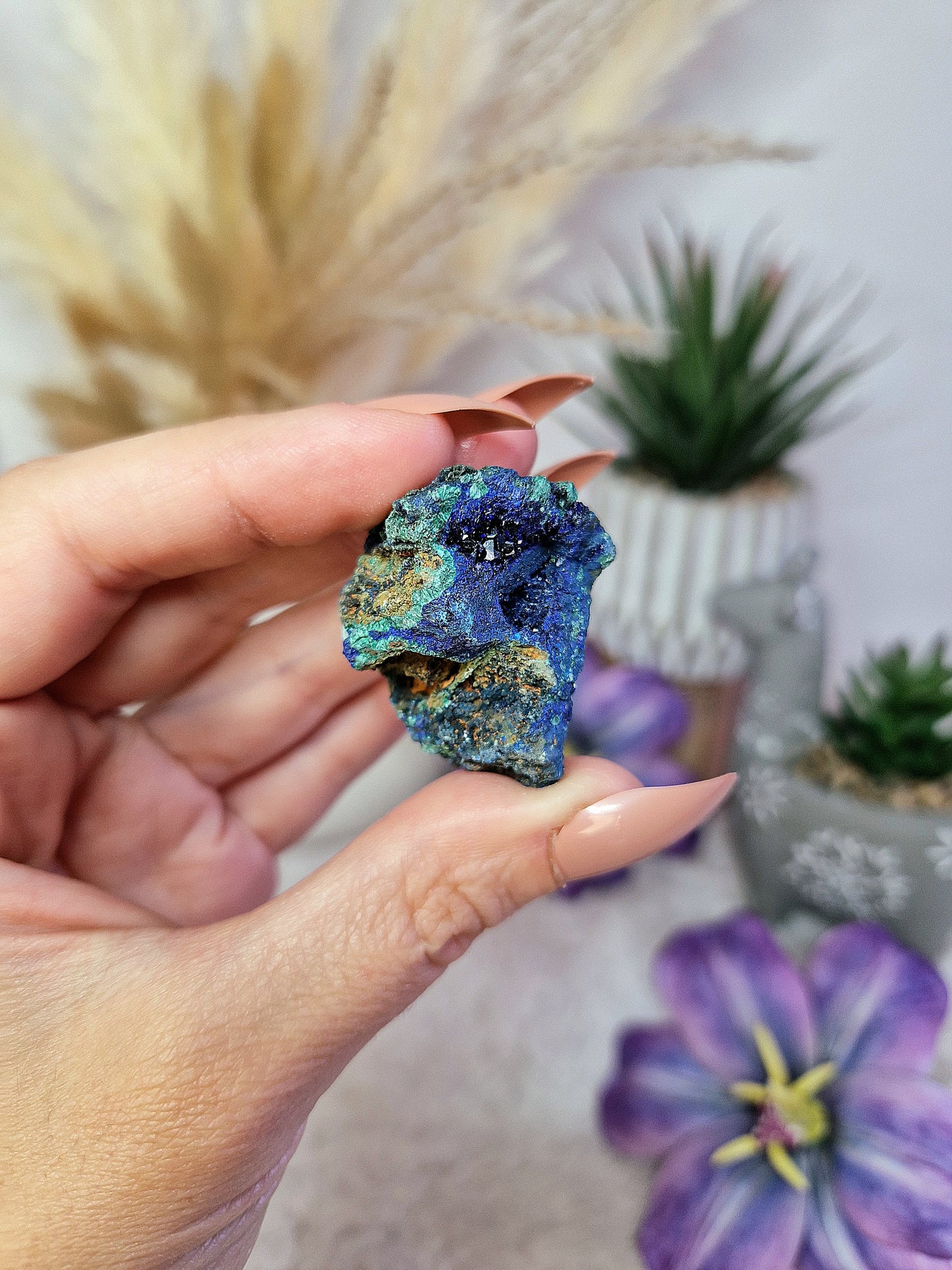 AZZURRITE con MALACHITE grezza