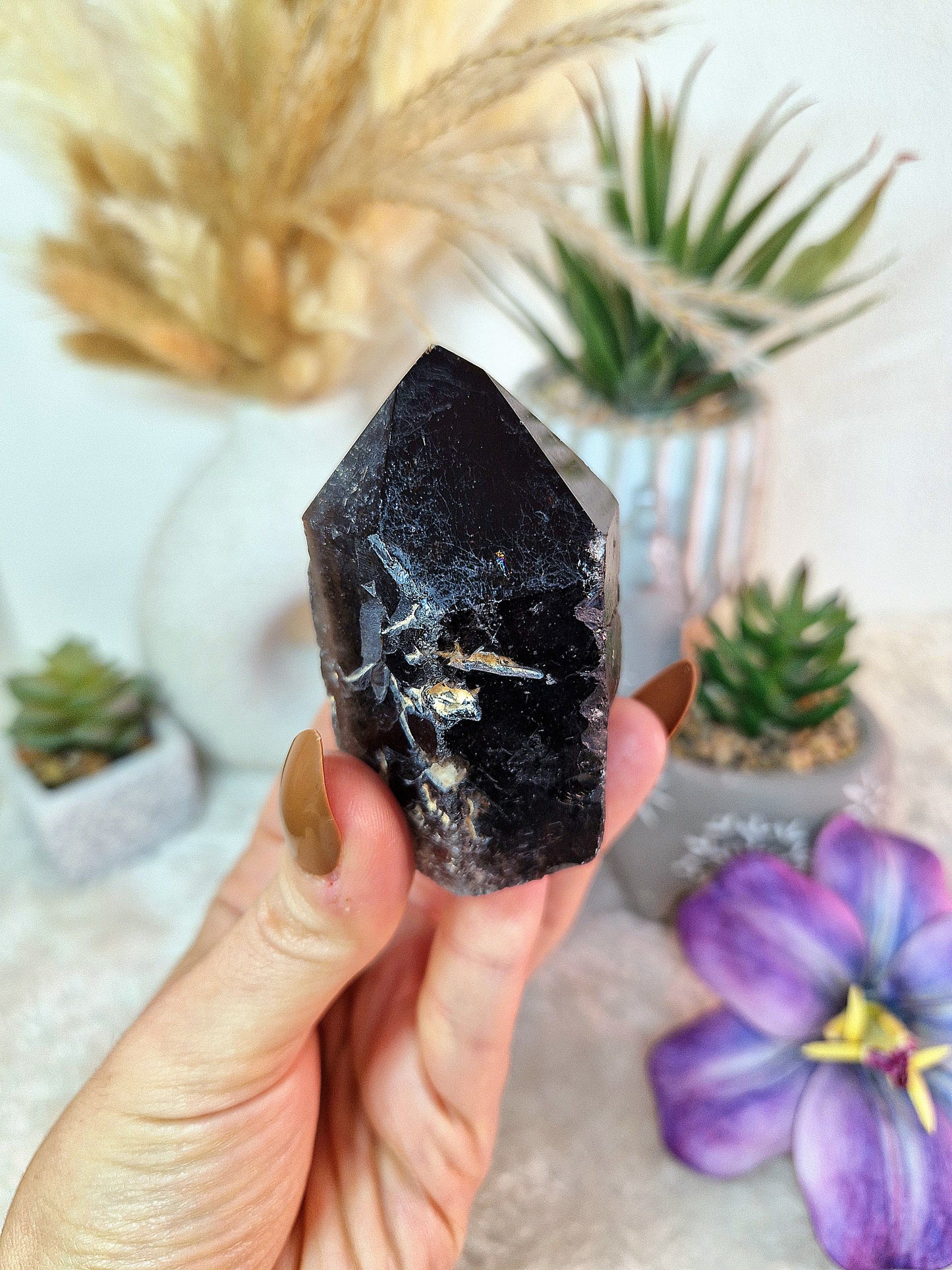 Punta semigrezza di QUARZO FUMÈ - n 2