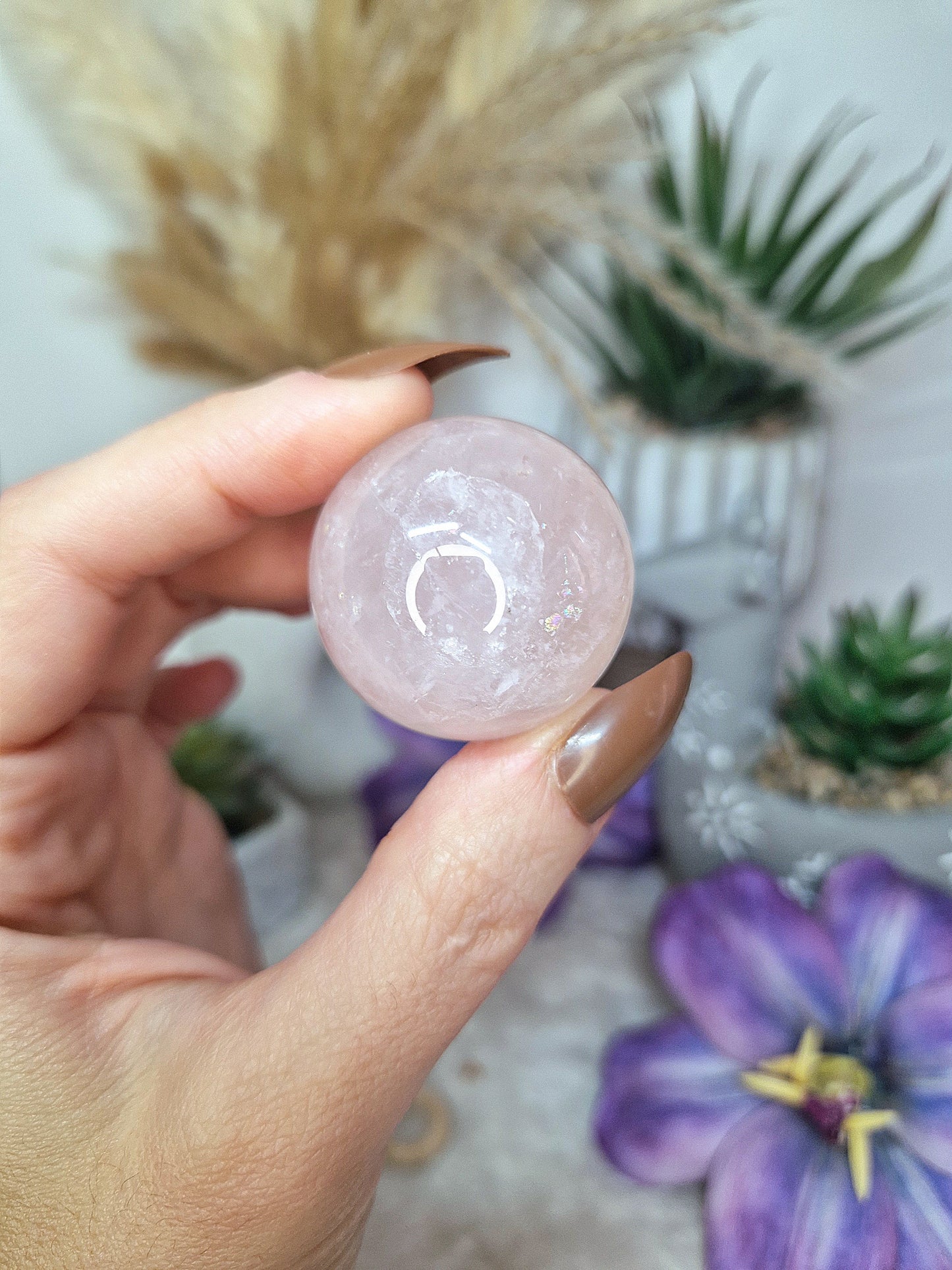 Sfera S di QUARZO ROSA - n 1