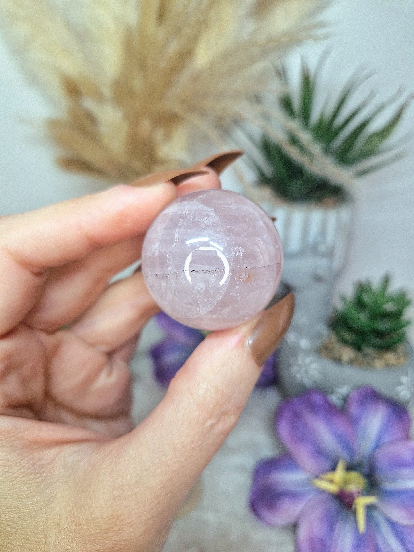 Sfera S di QUARZO ROSA - n 2