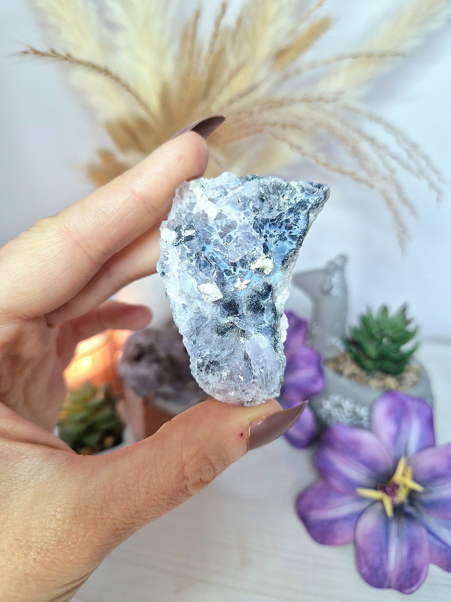 Drusa di AMETISTA con ZEOLITE