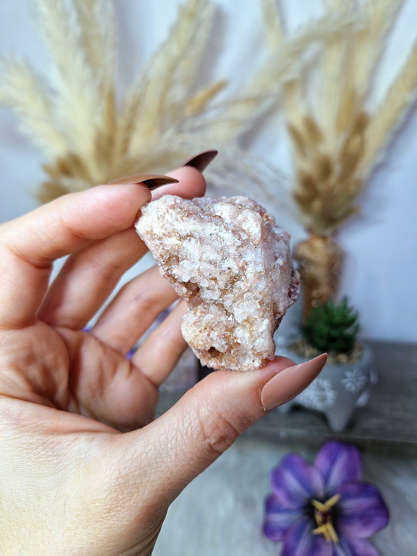 Freeform druzy di AMETISTA rosa