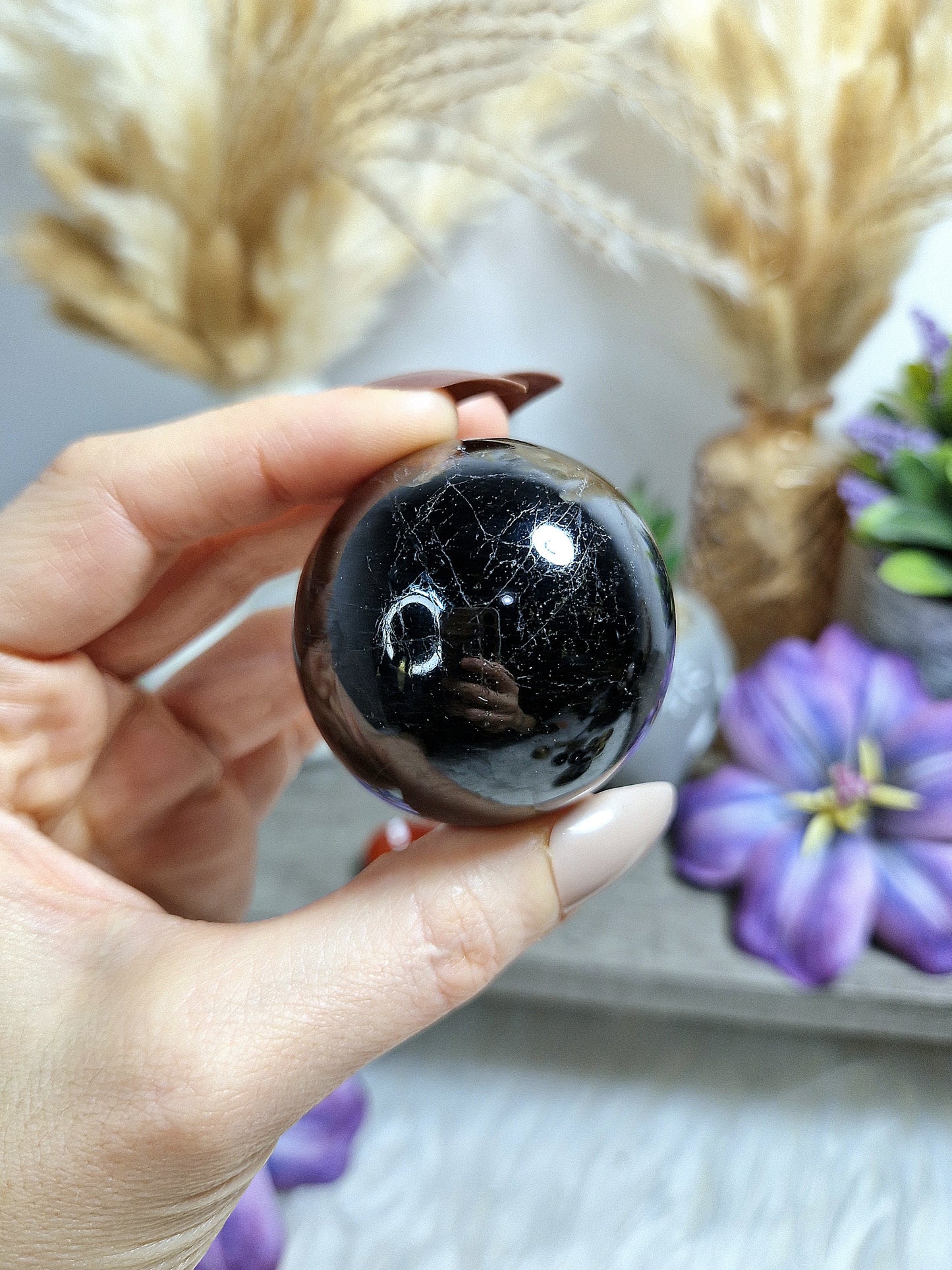 Sfera di TORMALINA NERA