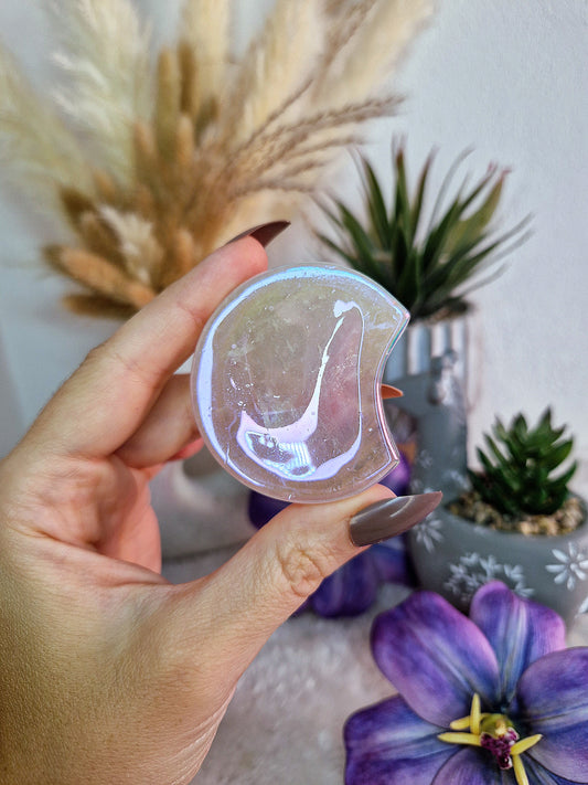 Ciotola LUNA in QUARZO ROSA con trattamento AURA