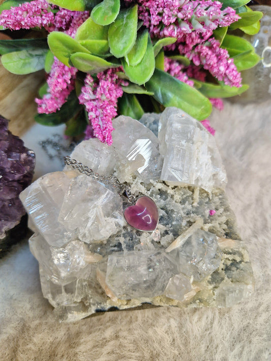 Ciondolo a cuore con FLUORITE CANDY