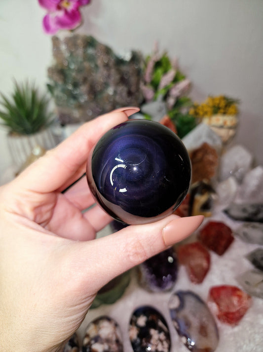 Sfera di OSSIDIANA ARCOBALENO - n 1