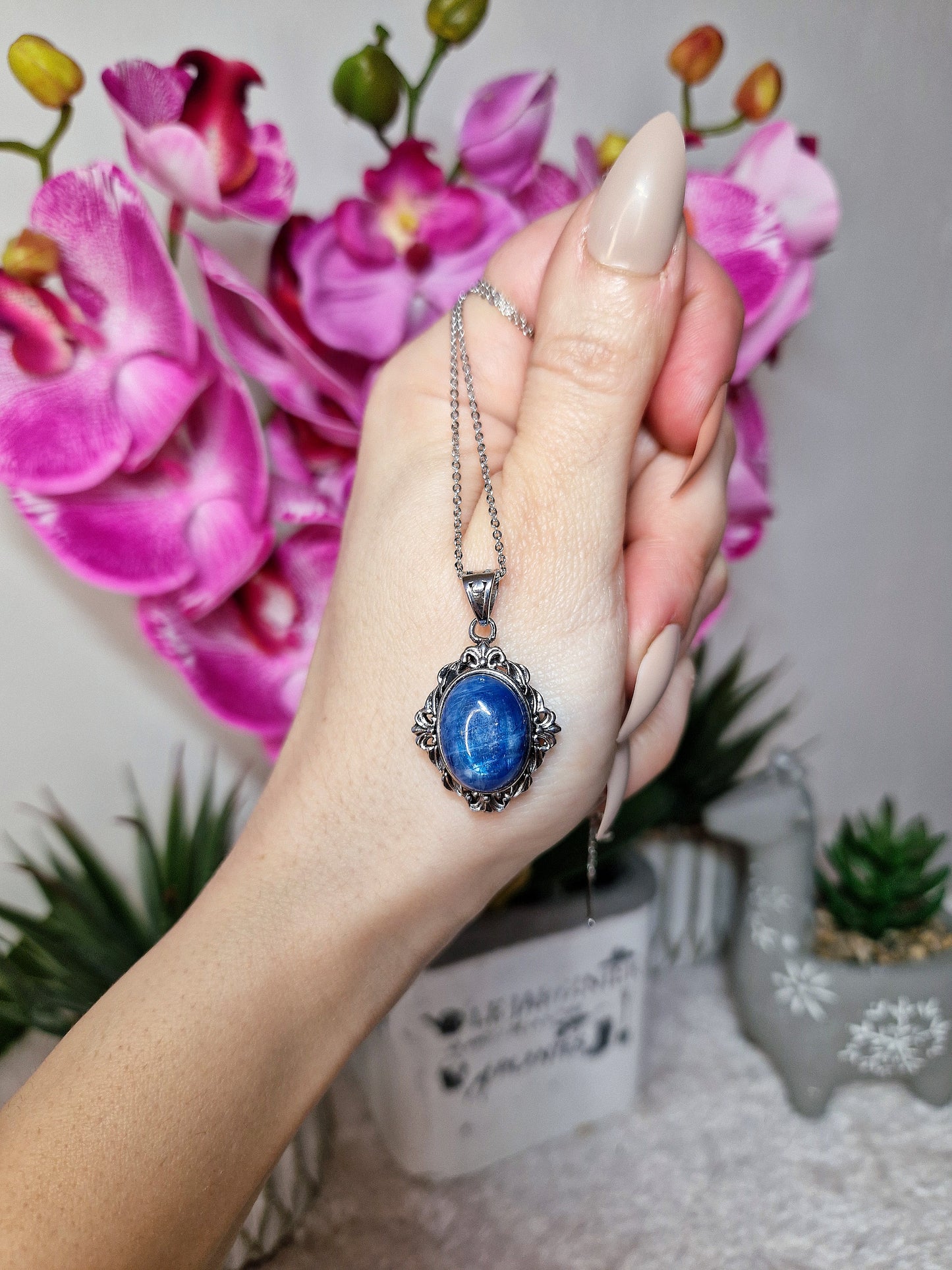 Ciondolo con CIANITE BLU