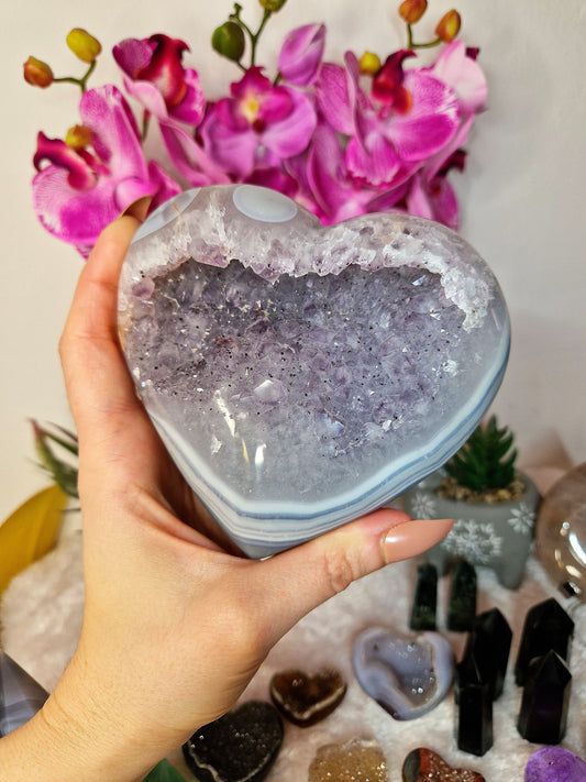 Cuore XXL di AMETISTA del Brasile - n 8