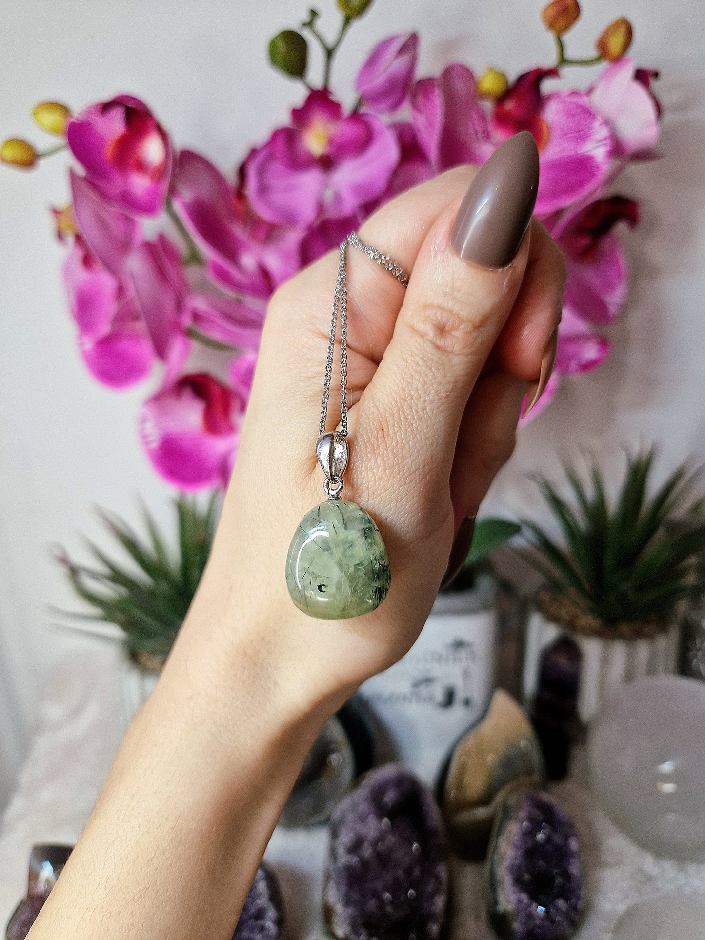Ciondolo con PREHNITE