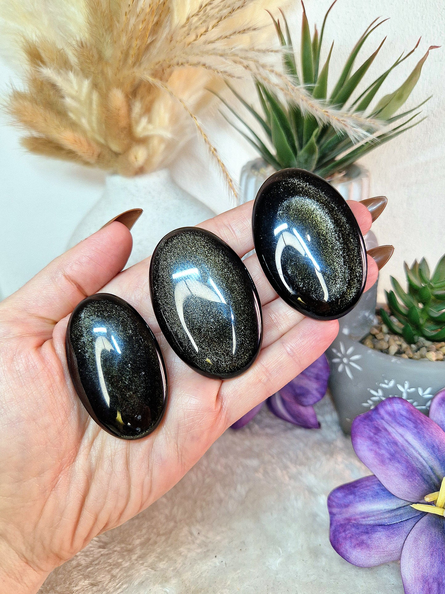 Palmstone di OSSIDIANA dorata