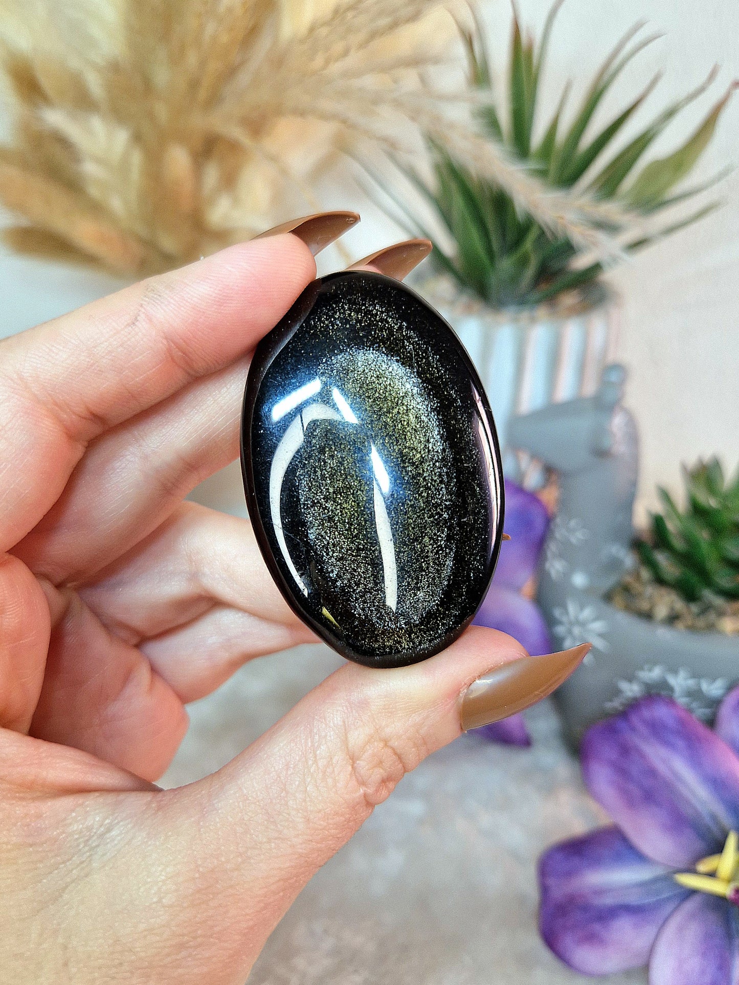 Palmstone di OSSIDIANA dorata