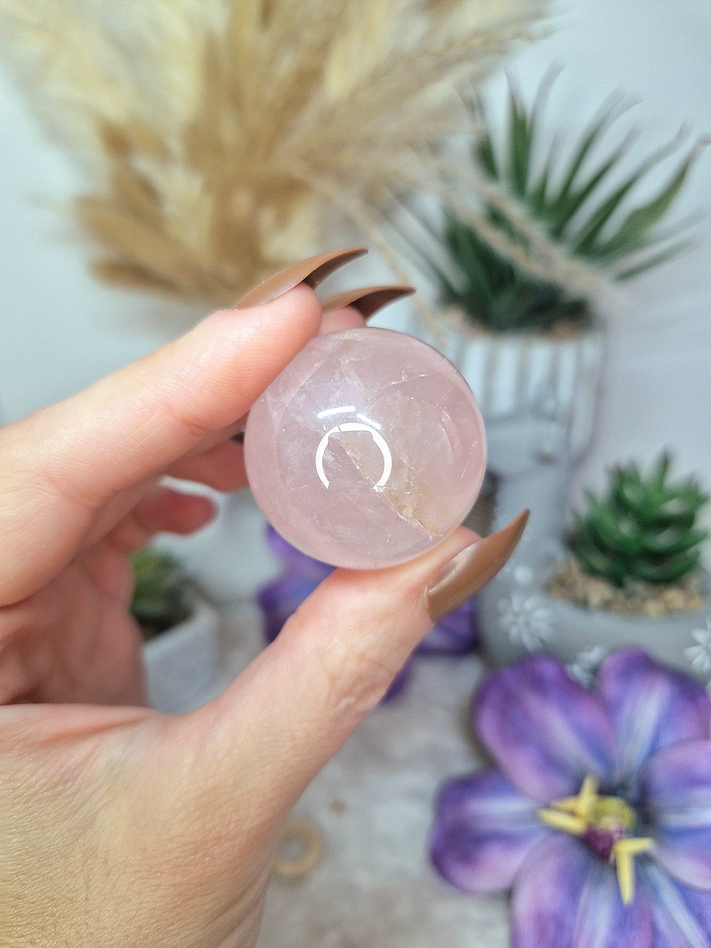 Sfera S di QUARZO ROSA - n 1