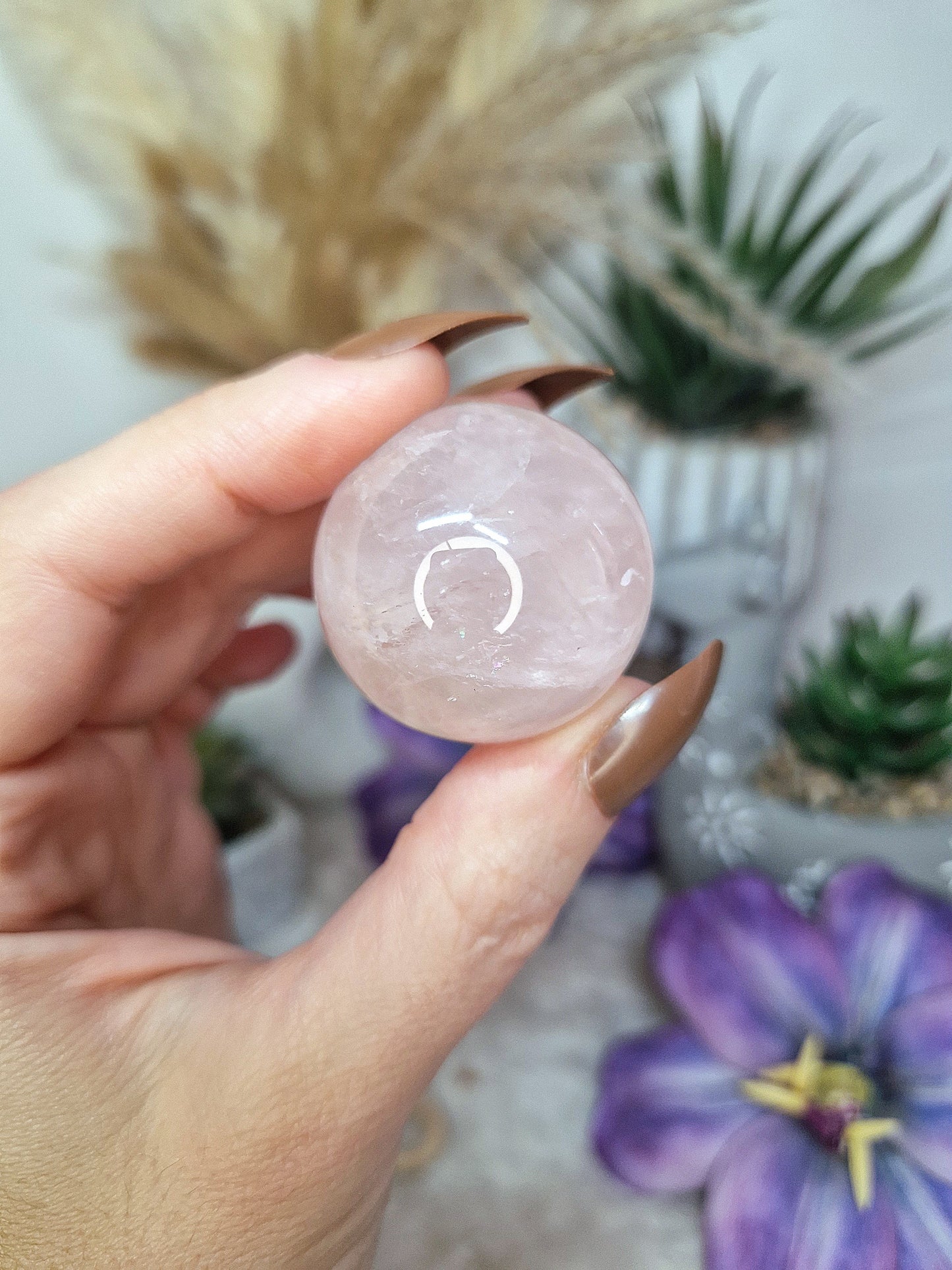 Sfera S di QUARZO ROSA - n 1