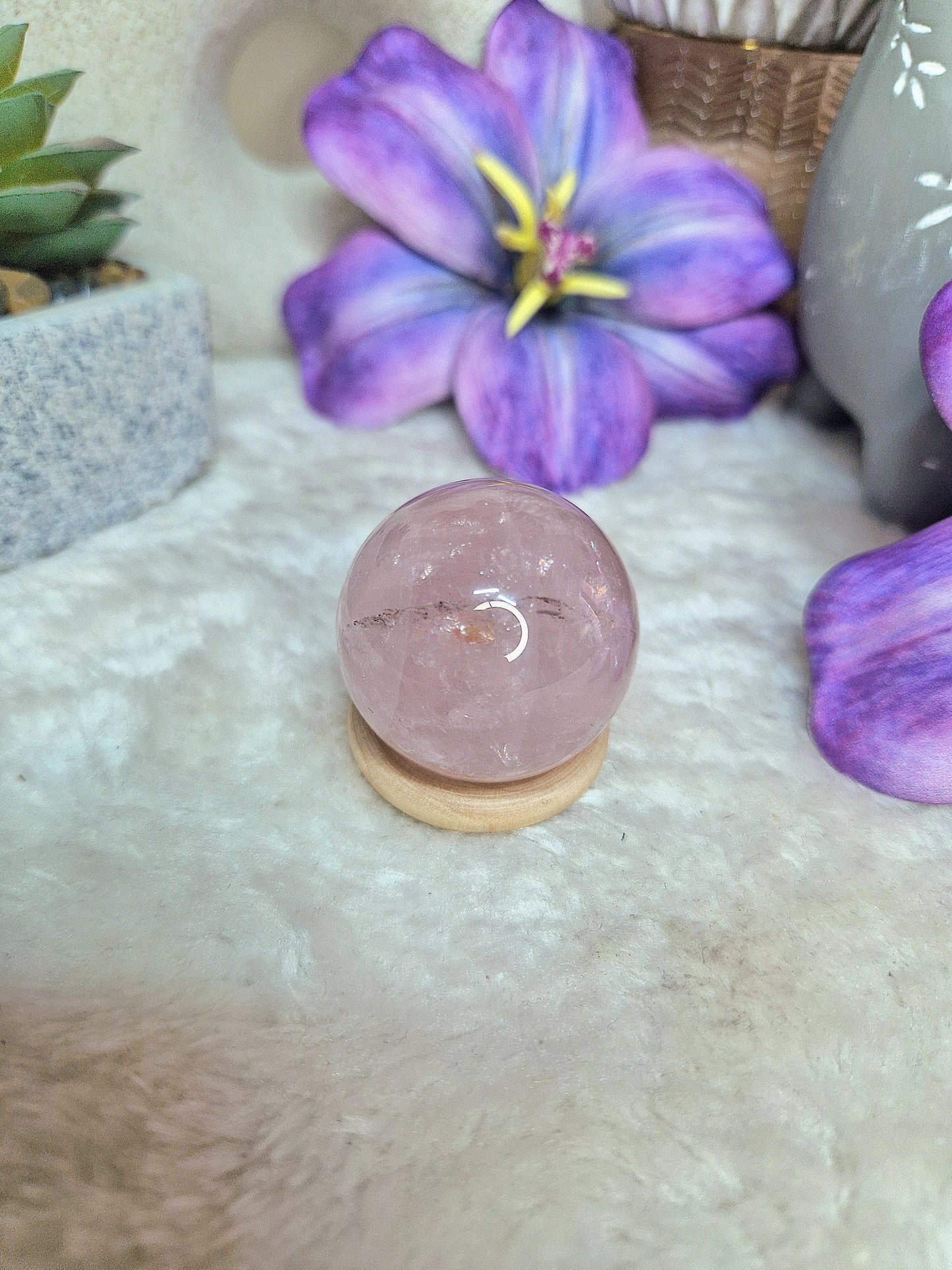 Sfera S di QUARZO ROSA - n 2