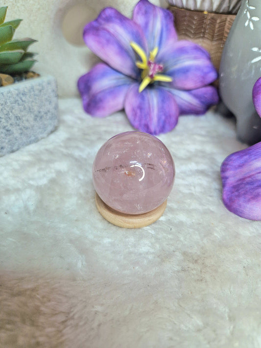 Sfera S di QUARZO ROSA - n 2