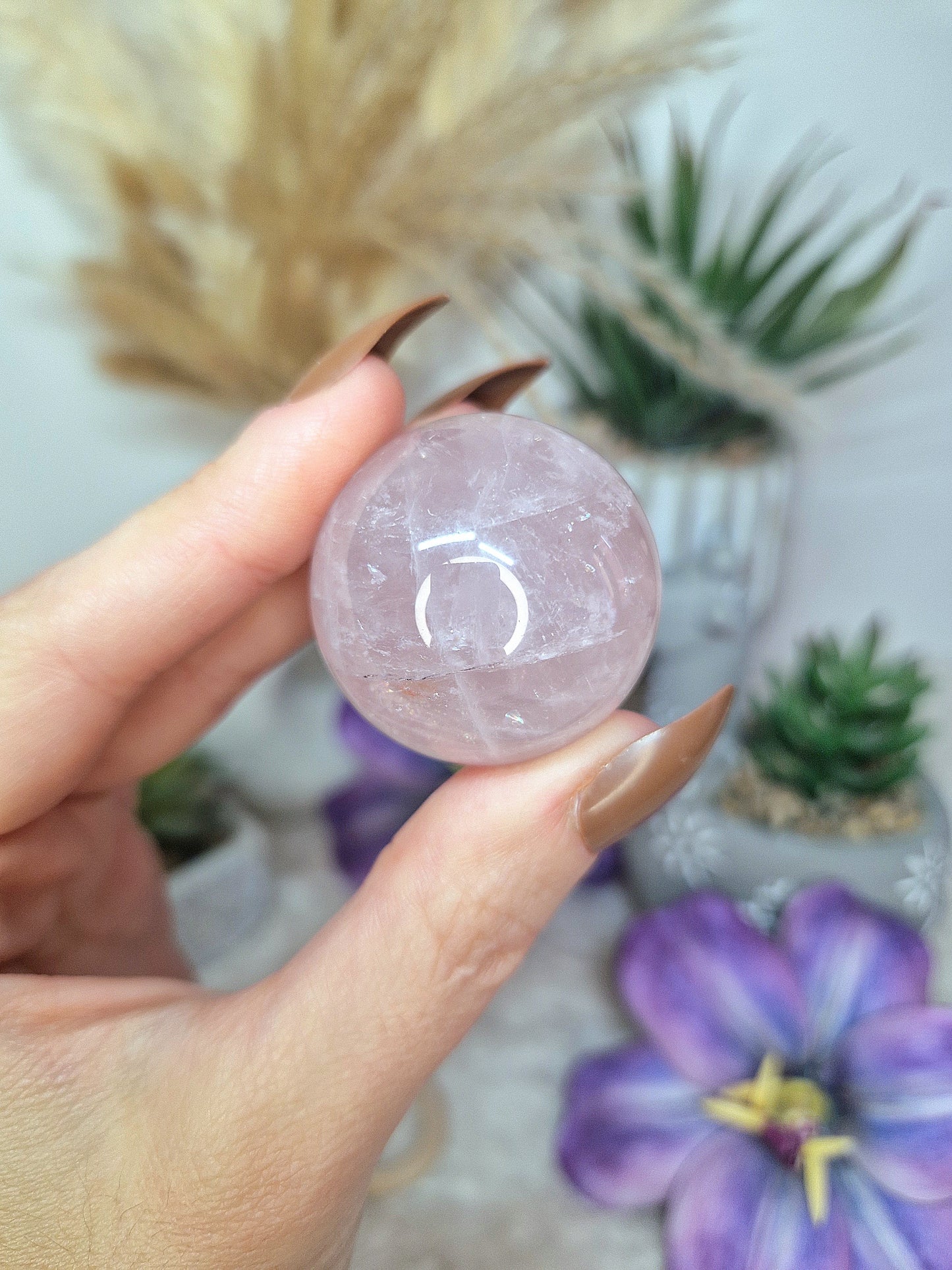 Sfera S di QUARZO ROSA - n 2