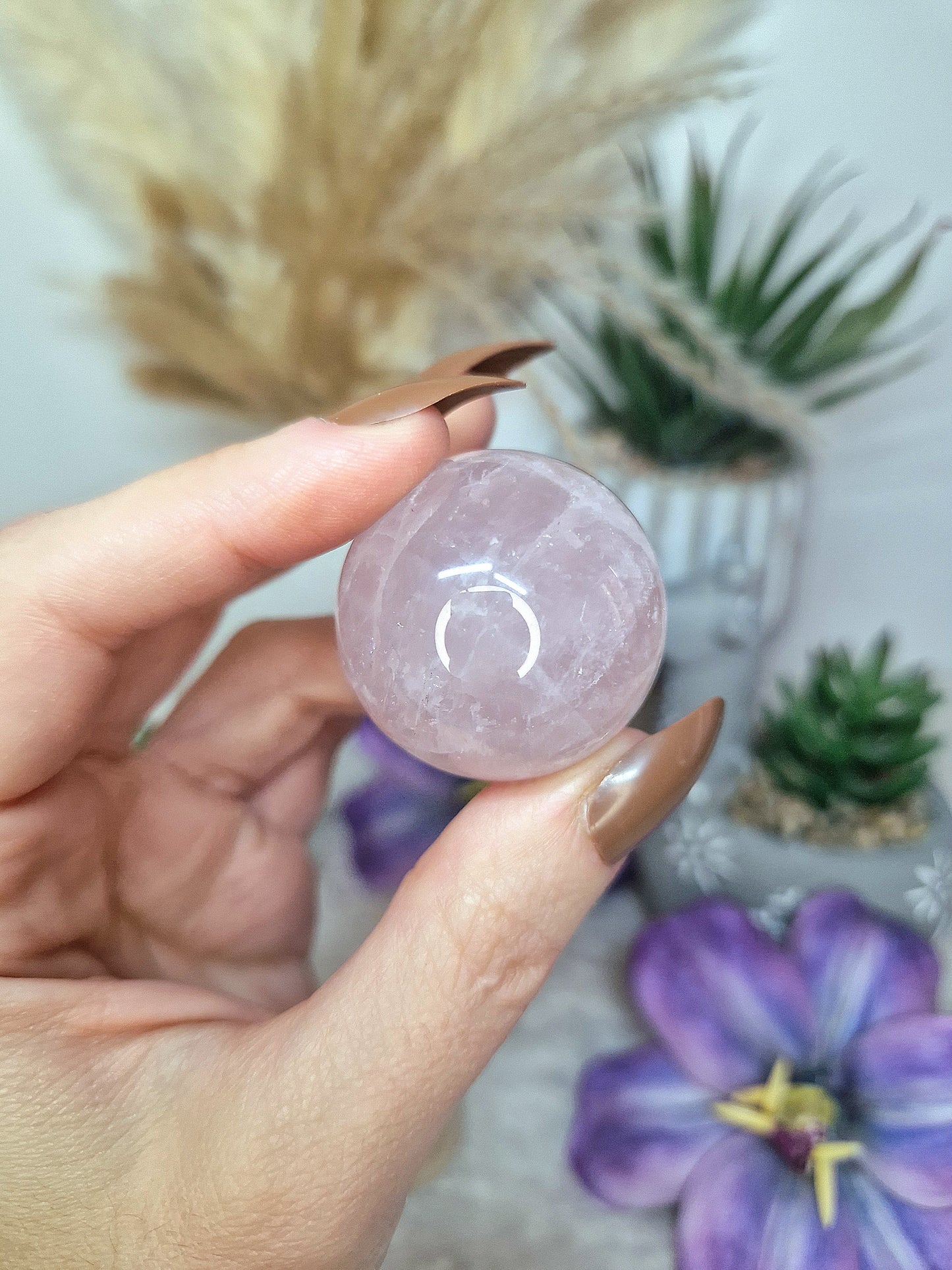 Sfera S di QUARZO ROSA - n 2