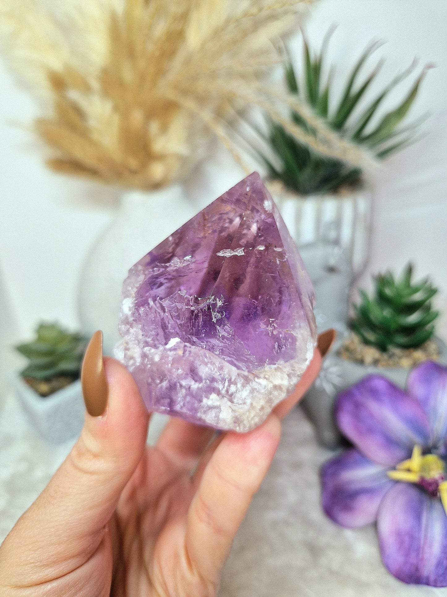 Punta di AMETISTA semigrezza - n 2