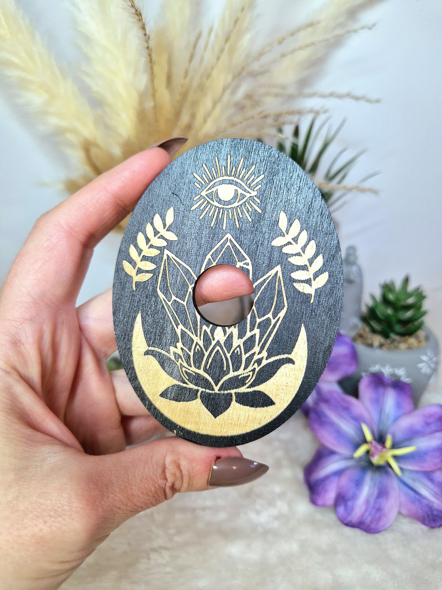 Portasfere supporto sfere in legno - LOTO e CRISTALLI