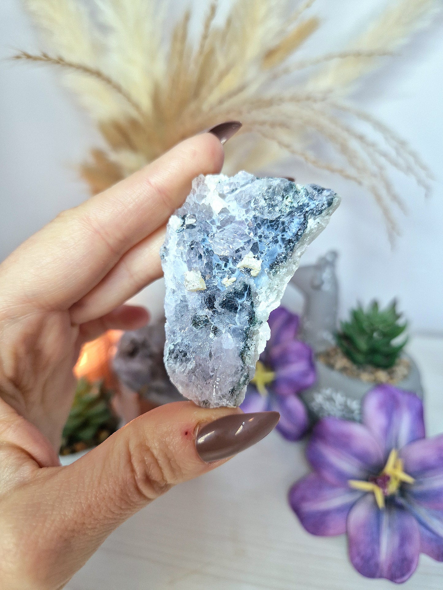 Drusa di AMETISTA con ZEOLITE