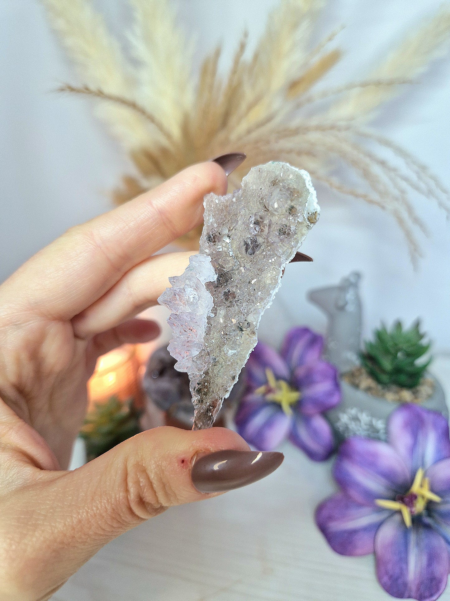 Drusa di AMETISTA con ZEOLITE