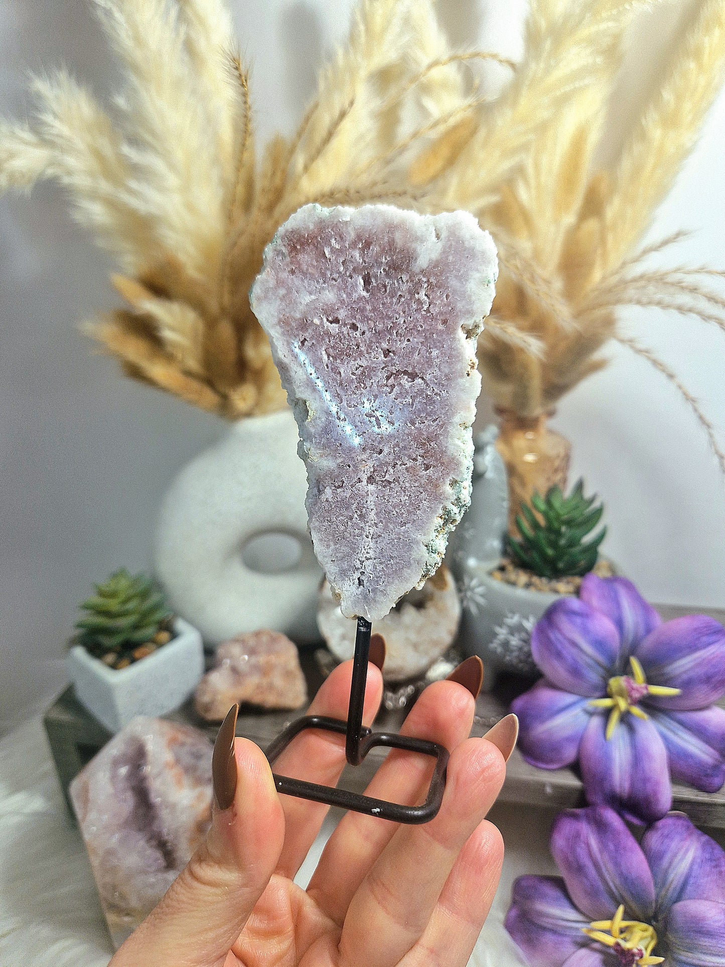 Fetta di AMETISTA rosa