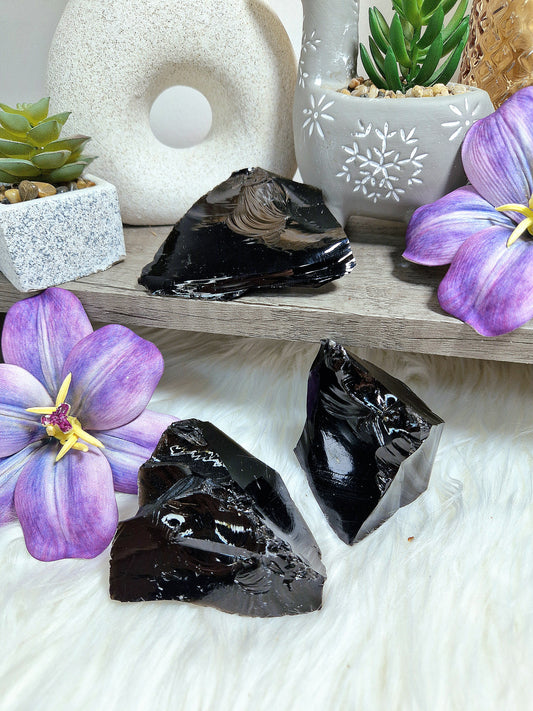 OSSIDIANA nera grezza - grande