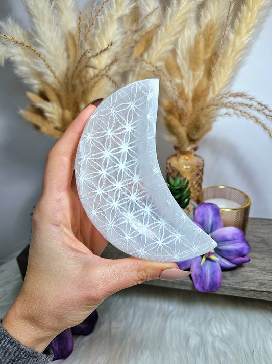 Ciotola mezza luna in SELENITE