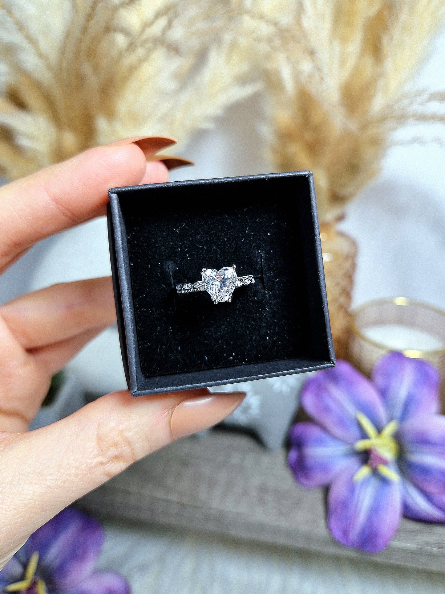 Anello con QUARZO IALINO e QUARZO CITRINO