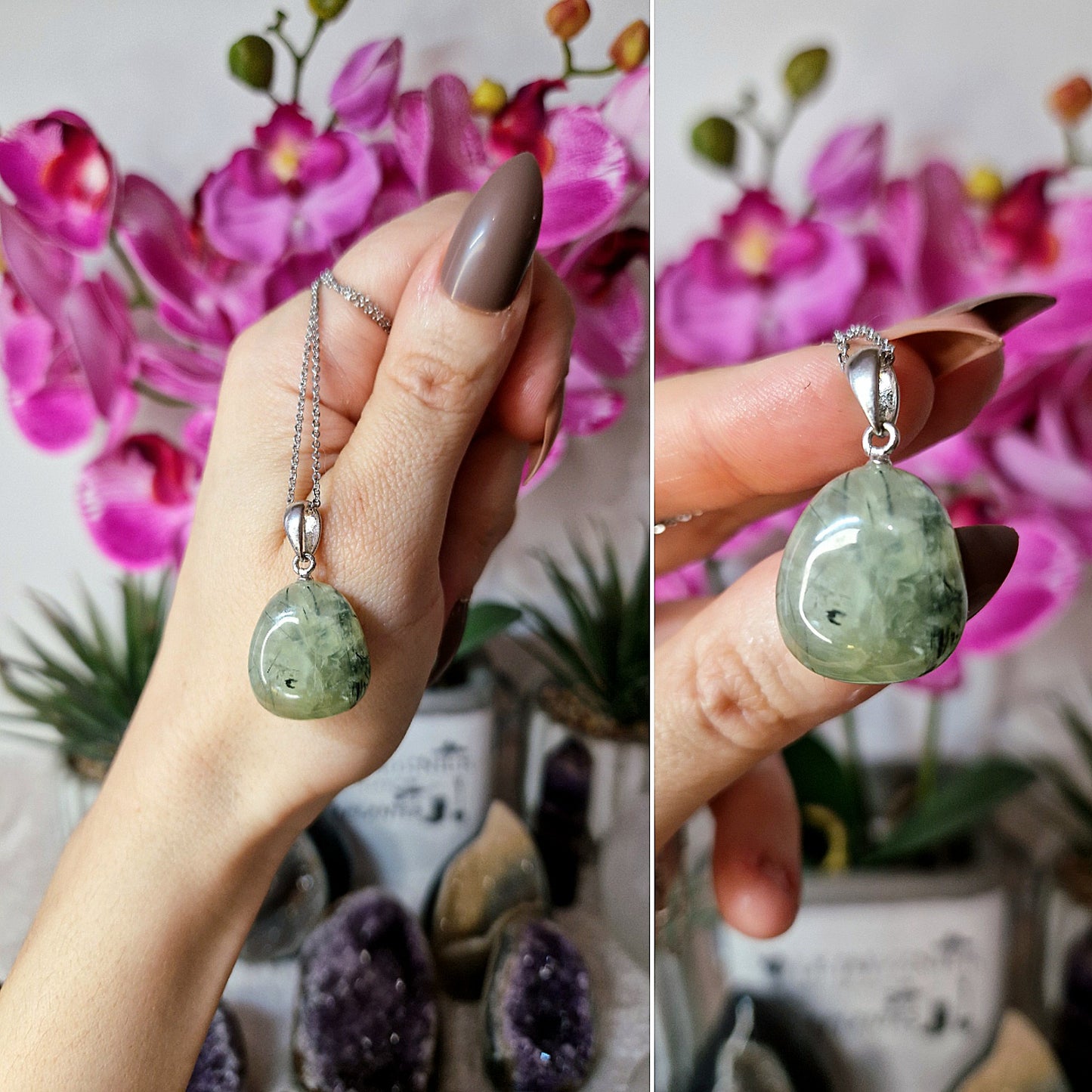 Ciondolo con PREHNITE