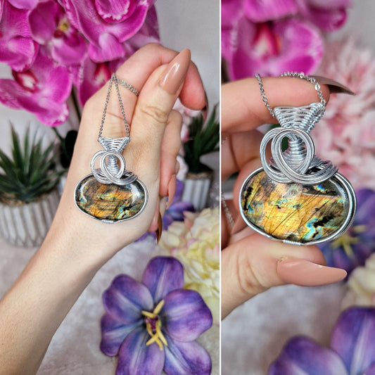 Ciondolo con LABRADORITE MULTIFIRE