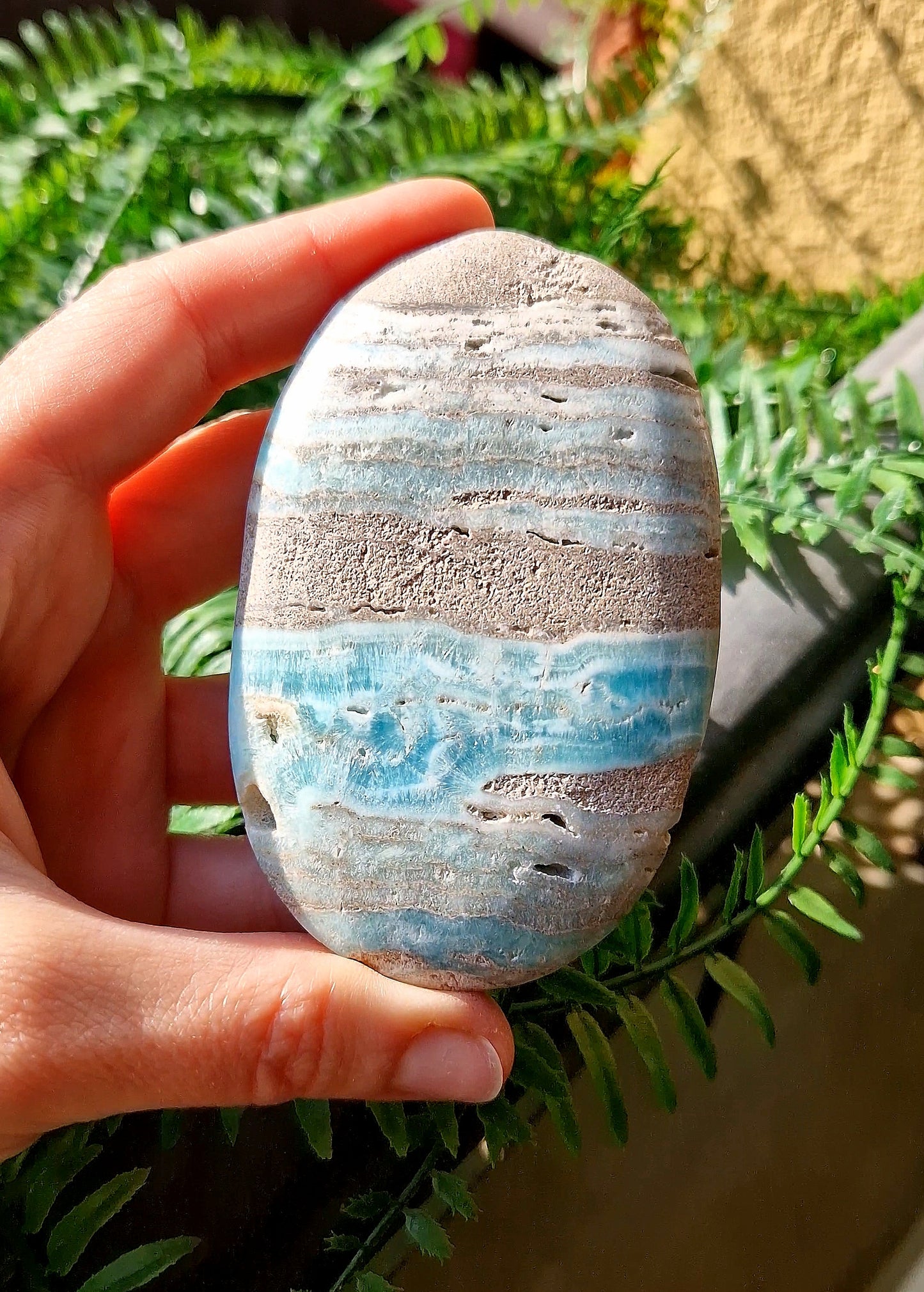 Palmstone di ARAGONITE BLU