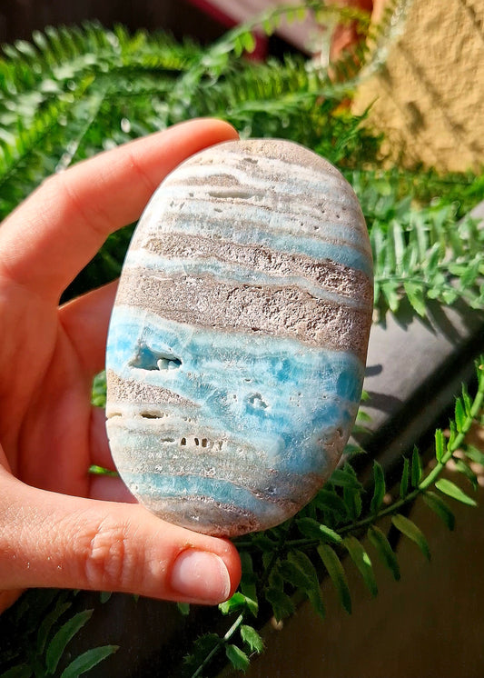 Palmstone di ARAGONITE BLU