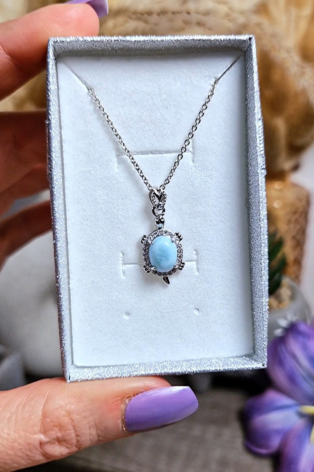 Ciondolo con tartaruga LARIMAR