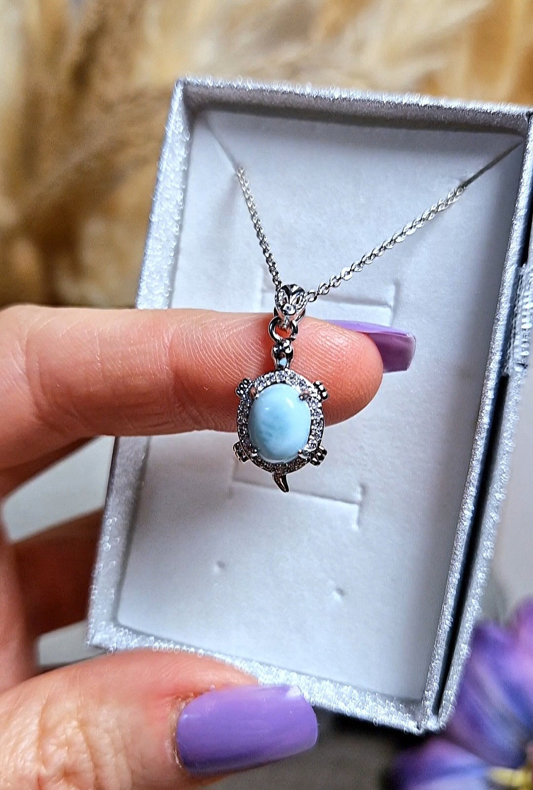 Ciondolo con tartaruga LARIMAR